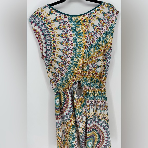 Allen B. By Allen Schwartz Women's Cut Out Back Colorful Scoop Neck Dress - Picture 6 of 15